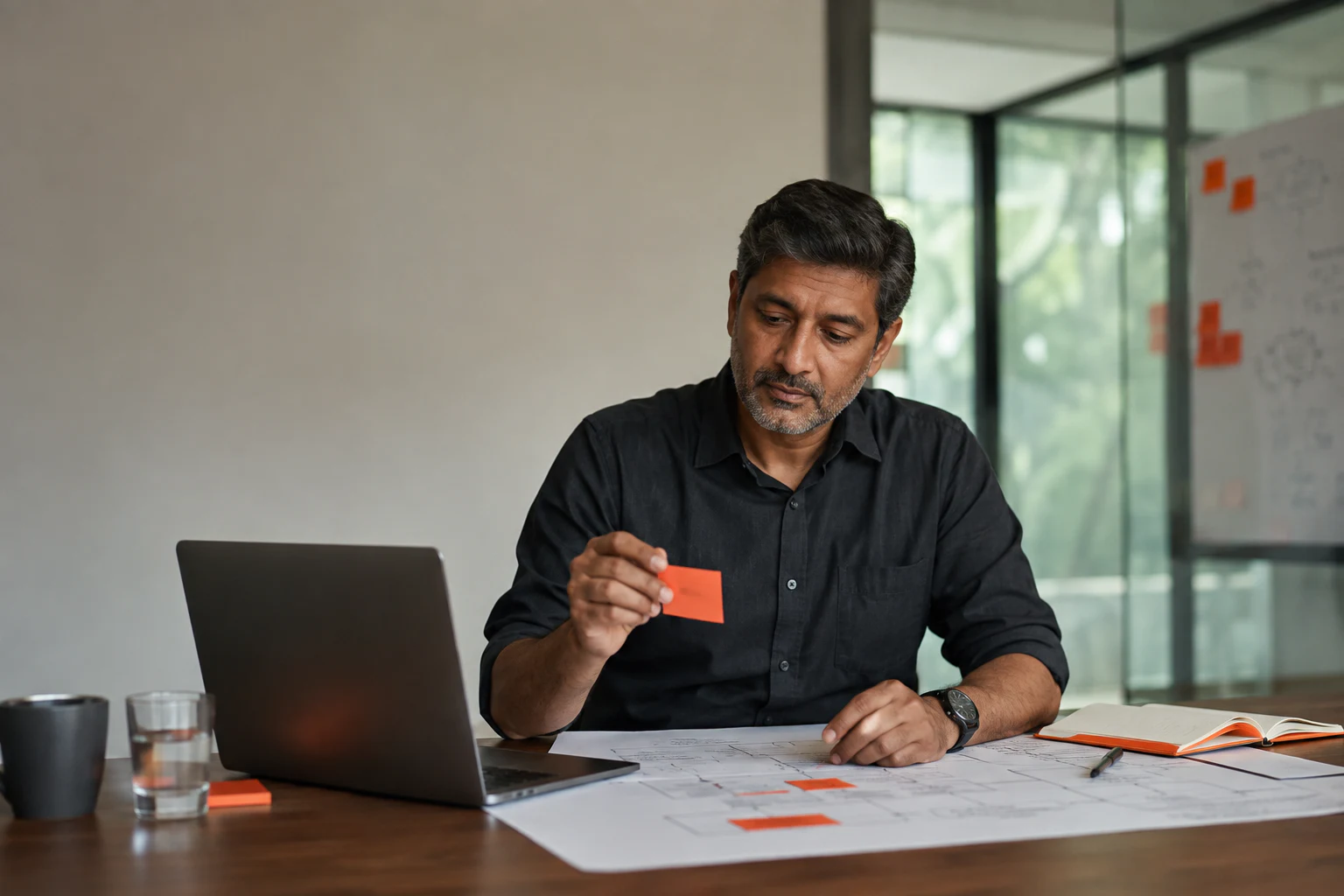 An operations lead reviewing a flagged exception in a workflow map.
