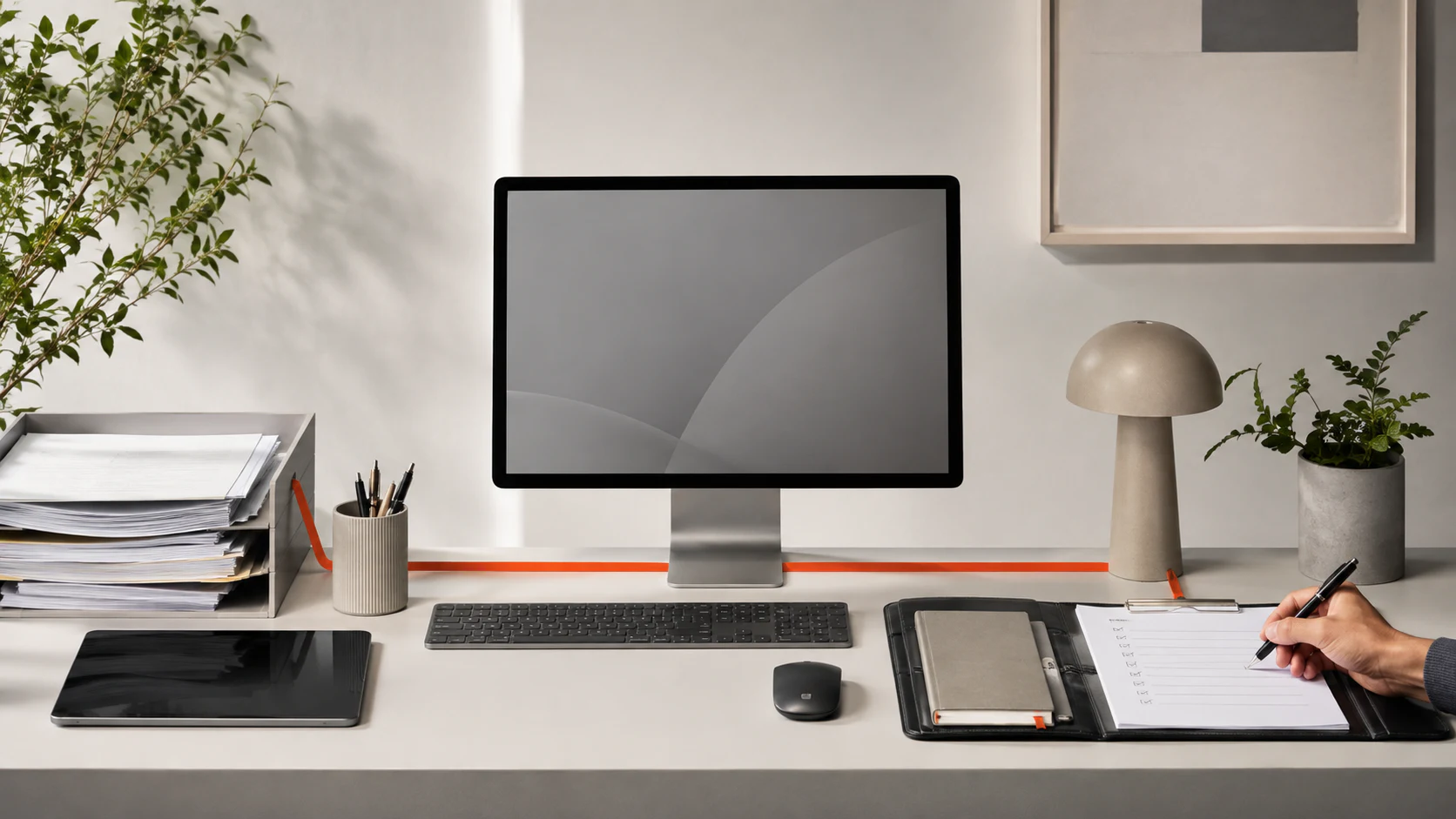 A controlled operations workflow being reviewed at a desk.